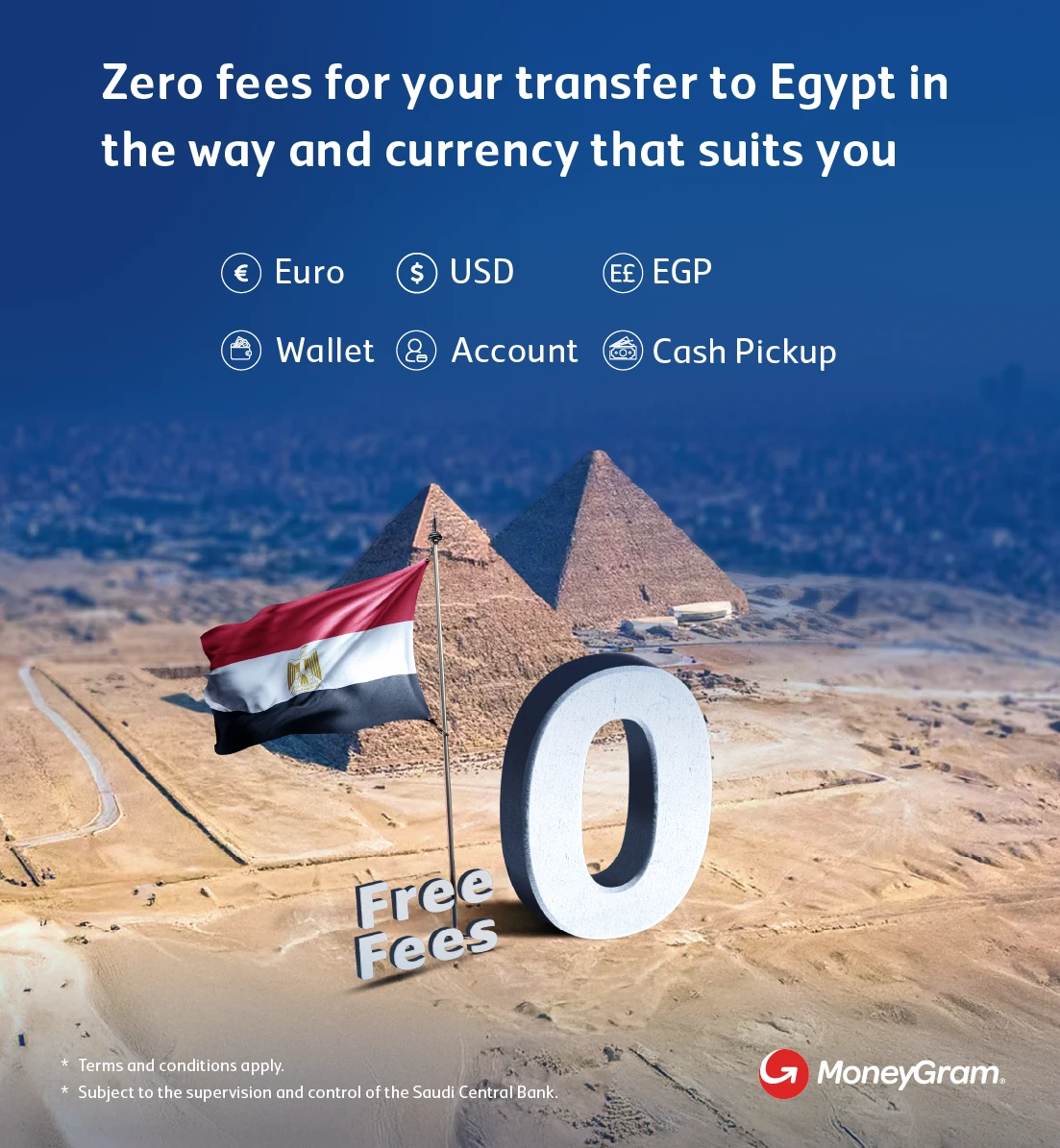 SEND MONEY TO EGYPT WITHOUT FEES